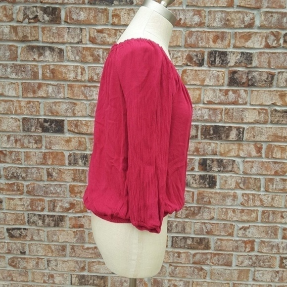 Sanctuary Long Sleeves Round Neck Top Red M - Picture 2 of 5